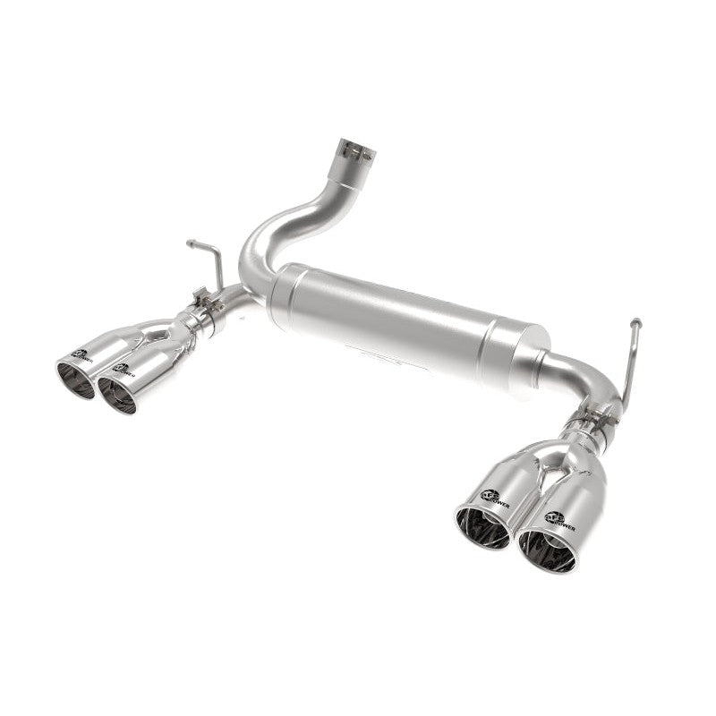 aFe Rebel Series 2.5in 409 SS Axle-Back Exhaust Polished 07-18 Jeep Wrangler (JK) V6-3.6L/3.8L
