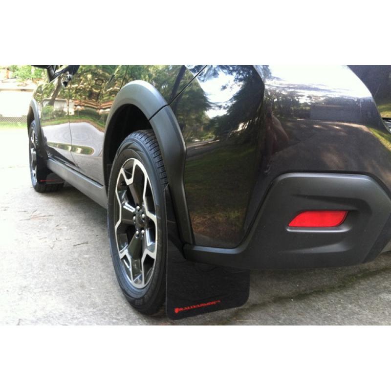 Rally Armor 13-17 Subaru Crosstrek XV Black UR Mud Flap w/ Red Logo