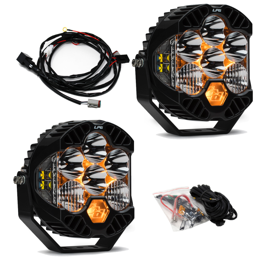 Baja Designs Jeep JL/JT Rubicon Steel Bumper LED Light Kit LP6 - T1 Motorsports