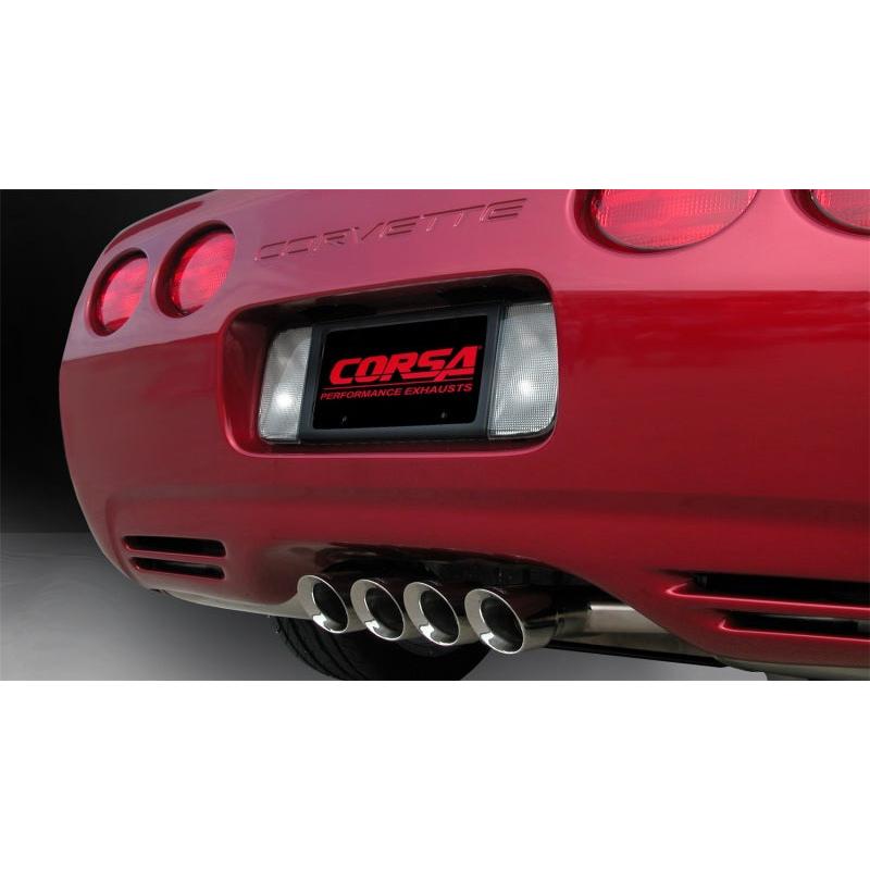 Corsa Sport Axle-Back Exhaust (Polished Tips) - 1997-2004 Chevrolet Corvette C5 Z06 5.7L V8