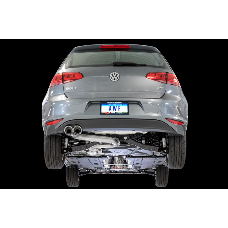 AWE Tuning VW MK7 Golf 1.8T Track Edition Exhaust w/Diamond Black Tips (90mm)