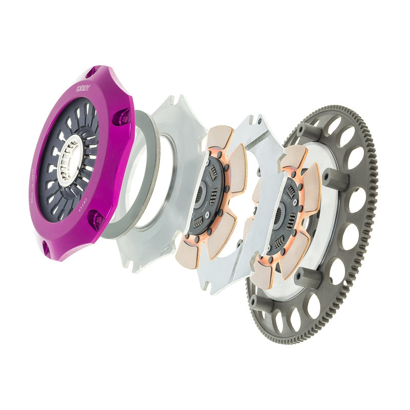 Exedy 2004-2014 Subaru Impreza WRX STI H4 Hyper Compe-D Twin Cerametallic Clutch Sprung Center Disc - T1 Motorsports