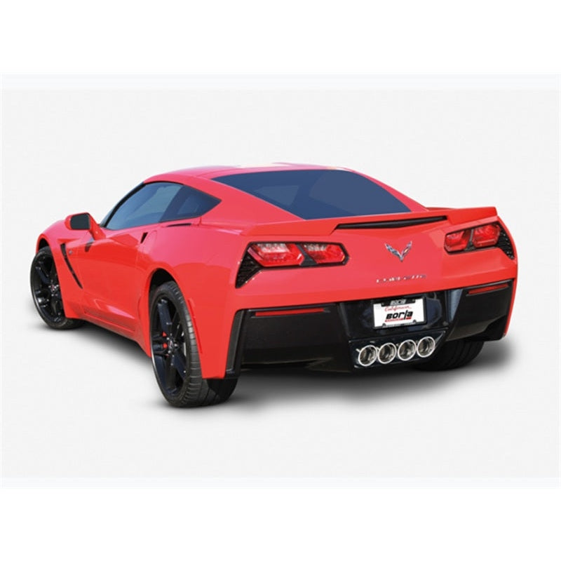Borla 2014 Chevy Corvette C7 w/ AFM w/o NPP Atak Rear Section Exhuast Quad Rd Rl IC Tips - T1 Motorsports