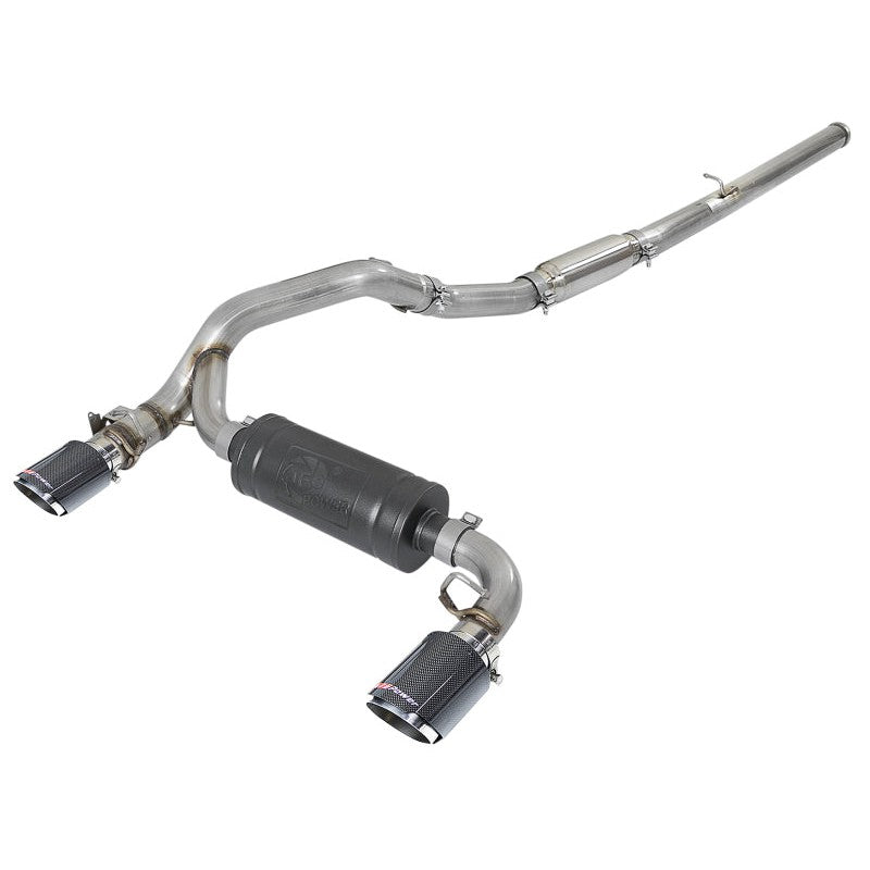 aFe Takeda 3in 304 SS Cat-Back Exhaust System w/ Carbon Fiber Tips 16-18 Ford Focus RS I4-2.3L (t)