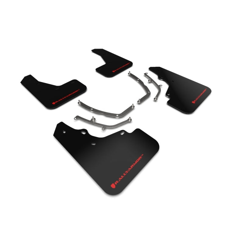Rally Armor 19-22 Mazda3 GT Sport Hatch Black UR Mud Flap w/ Red Logo - T1 Motorsports