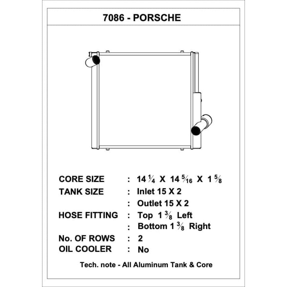 CSF Porsche 991.2 Carrera/GT3/RS/R 991 GT2/RS 718 Boxster/ Cayman/ GT4 Aluminum Side Radiator- Left - T1 Motorsports