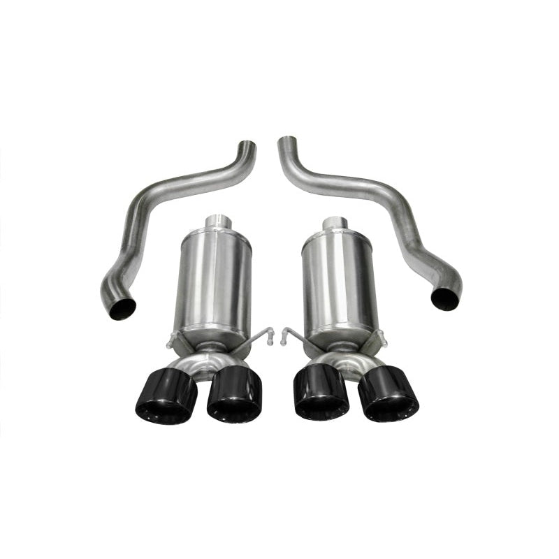 Corsa Xtreme Axle-Back Exhaust w/Black Twin 3.5" Tips - 2005-2008 Chevrolet Corvette C6 6.0L V8