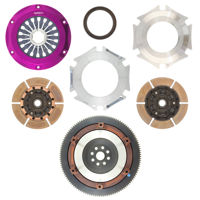 Exedy 2005-2005 Saab 9-2X Aero H4 Hyper Twin Cerametallic Clutch Sprung Center Disc Pull Type Cover - T1 Motorsports