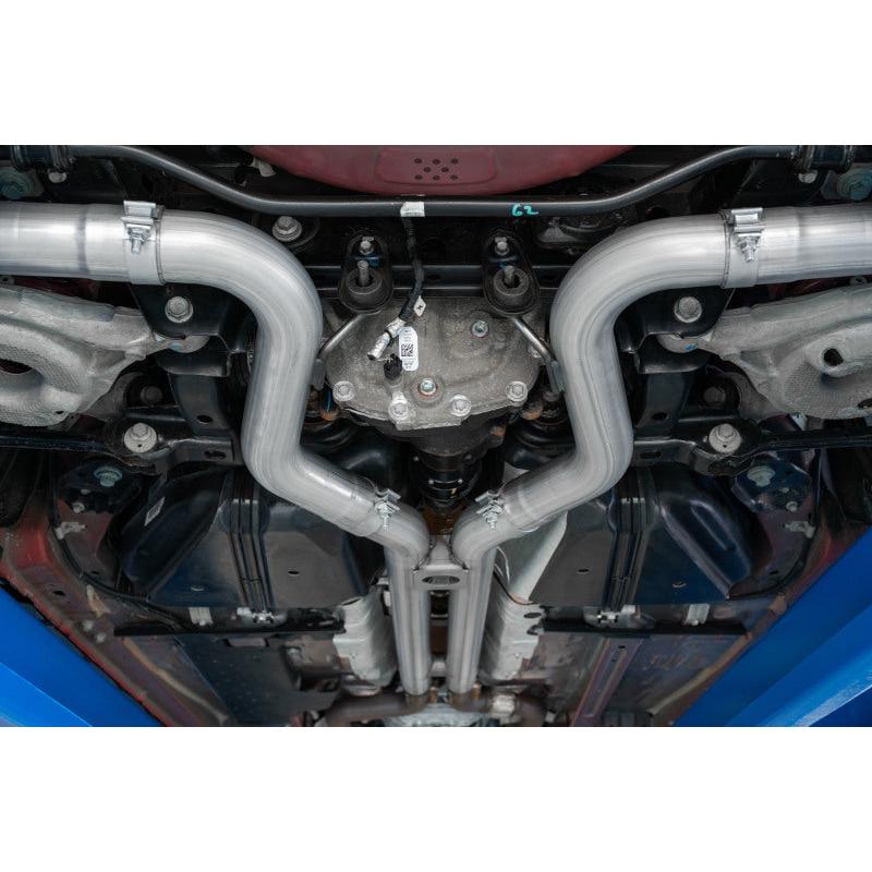 MBRP 18-19 Ford Mustang GT 5.0 3in Dual Split Rear Cat Back w/ Quad 4in Dual Wall Tips- Black Coated - T1 Motorsports