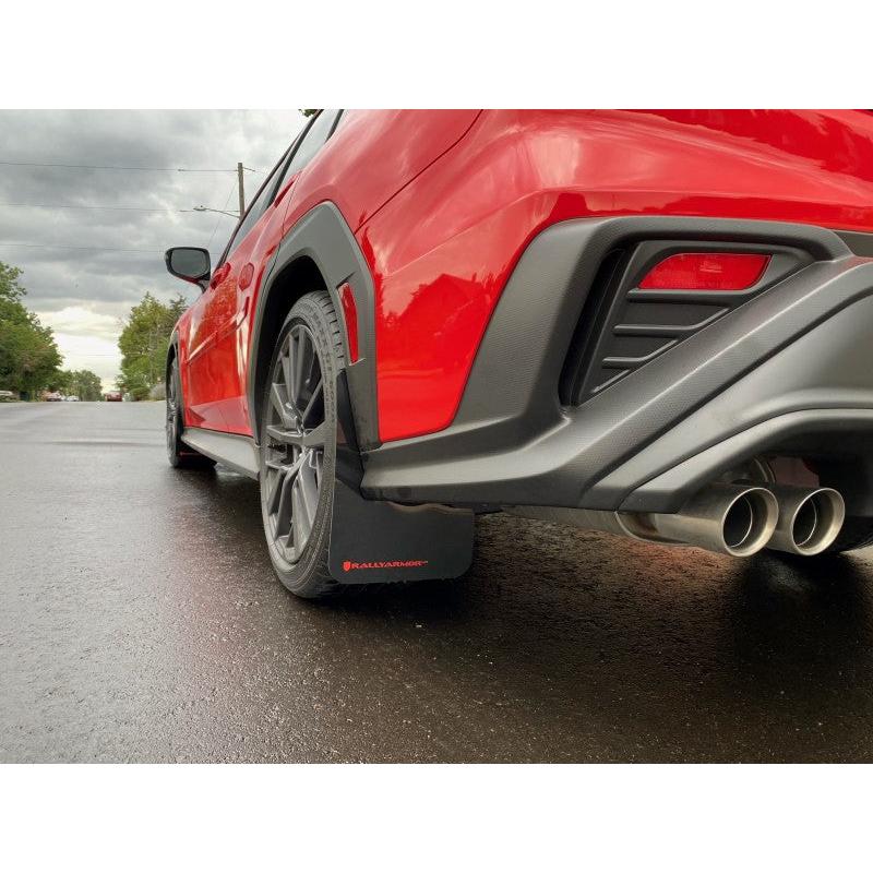 Rally Armor 2022 Subaru WRX Black UR Mud Flap w/ Red Logo
