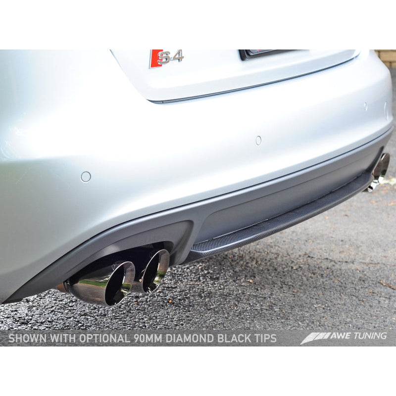 AWE Tuning Audi B8 / B8.5 S4 3.0T Track Edition Exhaust - Diamond Black Tips (90mm)