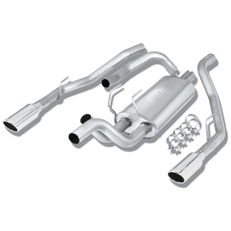 Borla 09-13 Dodge RAM 1500 5.7L CC/SB w/Fact Sngl Exh C/B 3x2.5in Single Round Rolled Split Rear - T1 Motorsports