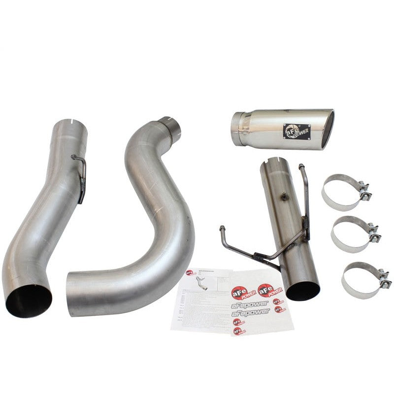 aFe MACHForce XP Exhaust Large Bore 5in DPF-Back Alu. 13-15 Dodge Trucks L6-6.7L (td) *Polish Tip