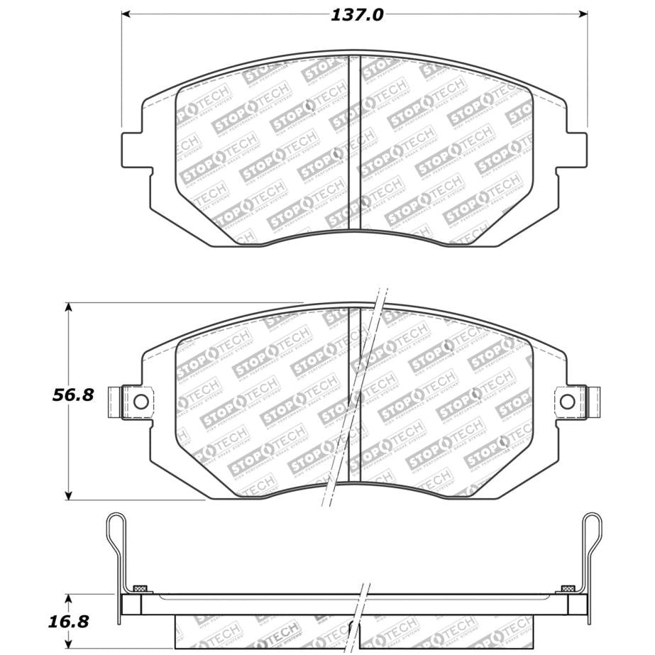 Stoptech 03-10 Subaru Forester/Impreza / 02-12 Subaru Legacy/Outback Sport Brake Pads - Front