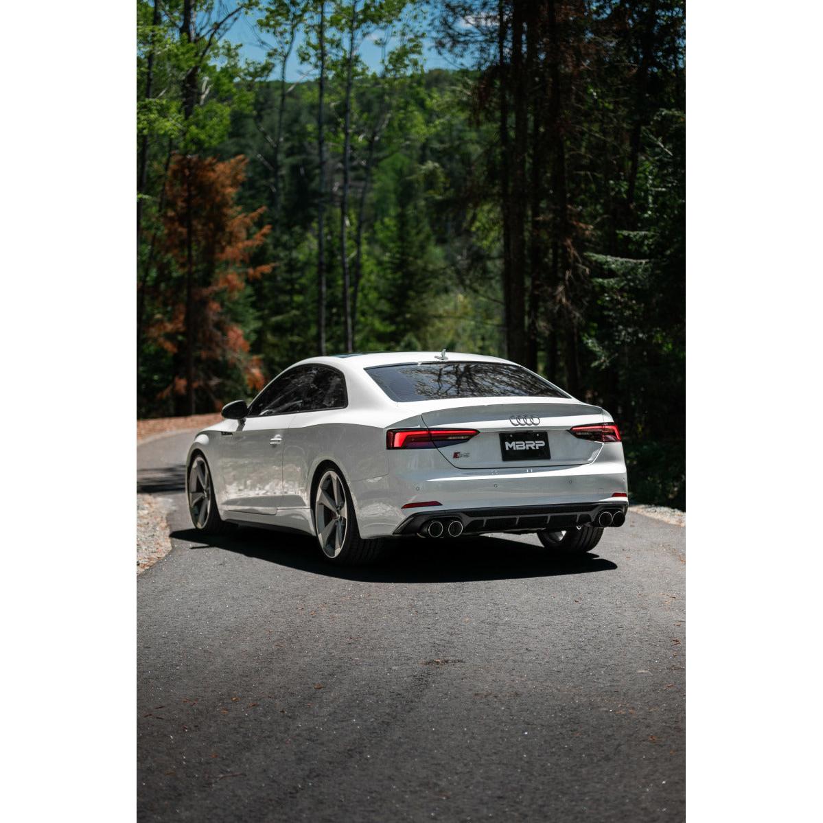 MBRP 18-21 Audi S5 Coupe/S4 Sedan T304 SS 2.5in Cat-Back Quad Rear Exit Exhaust - SS Tips - T1 Motorsports