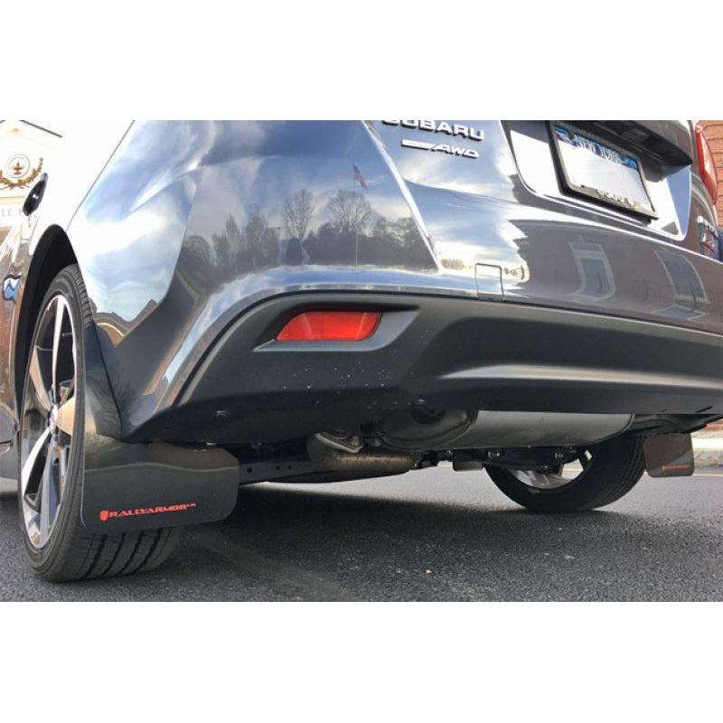 Rally Armor 17-22 Subaru Impreza Black UR Mud Flap w/ White Logo - T1 Motorsports