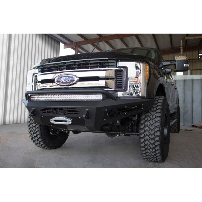 Addictive Desert Designs 17-18 Ford F-250 HoneyBadger Front Bumper w/ Winch Mount