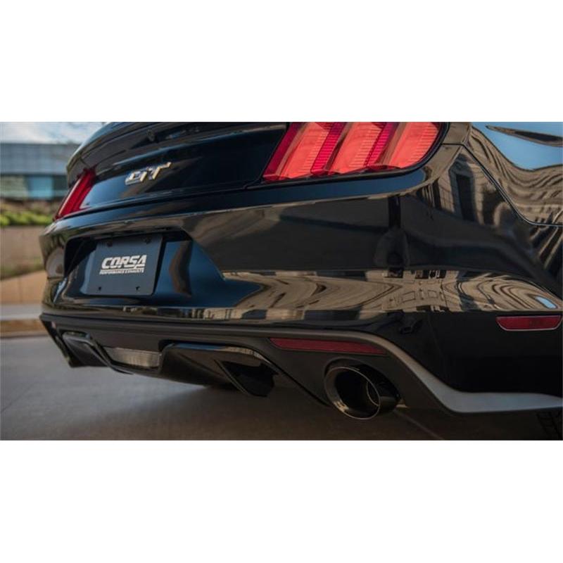 Corsa Xtreme Dual Rear Exit Exhaust w/ Black Tips - 2015-2023 Ford Mustang GT Convertible 5.0L V8
