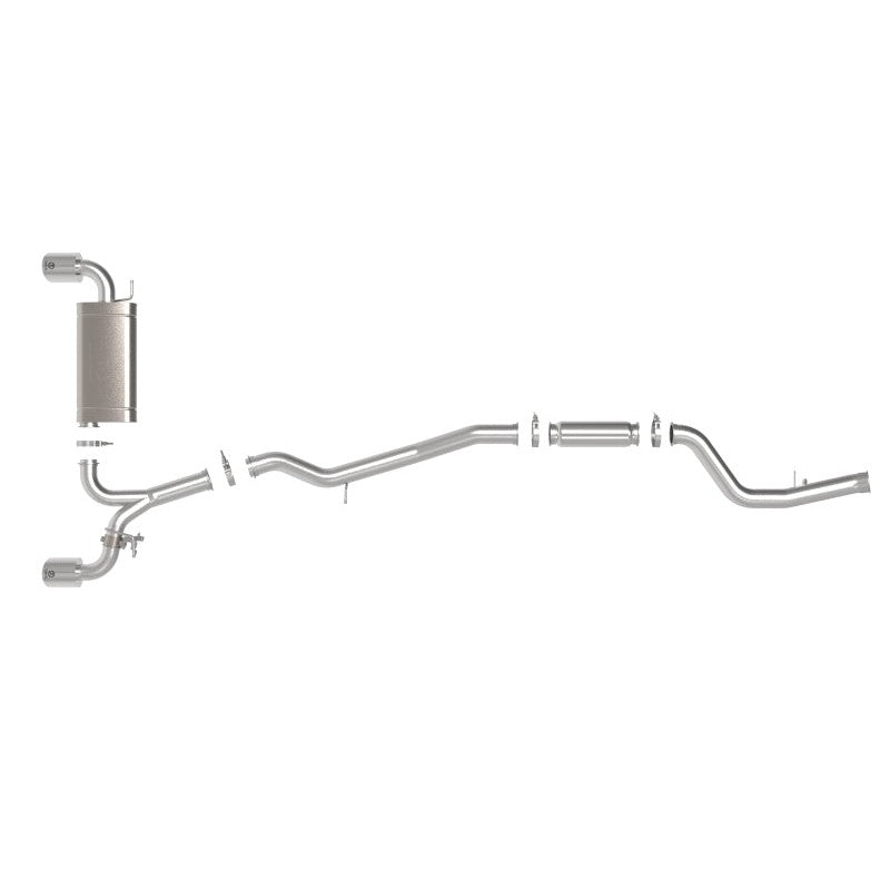 aFe POWER Takeda 2021 Toyota Supra 2.0L (t) 2.5in-3in 304 SS CB Exhaust w/ Polished Tips
