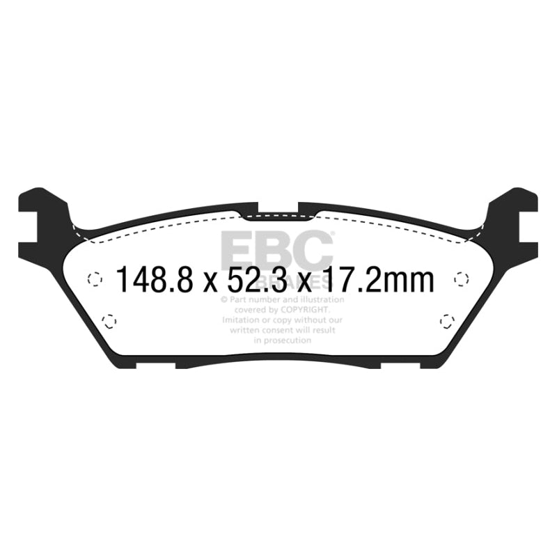 EBC 15+ Ford F150 2.7 Twin Turbo (2WD) Electric PB Extra Duty Rear Brake Pads - T1 Motorsports