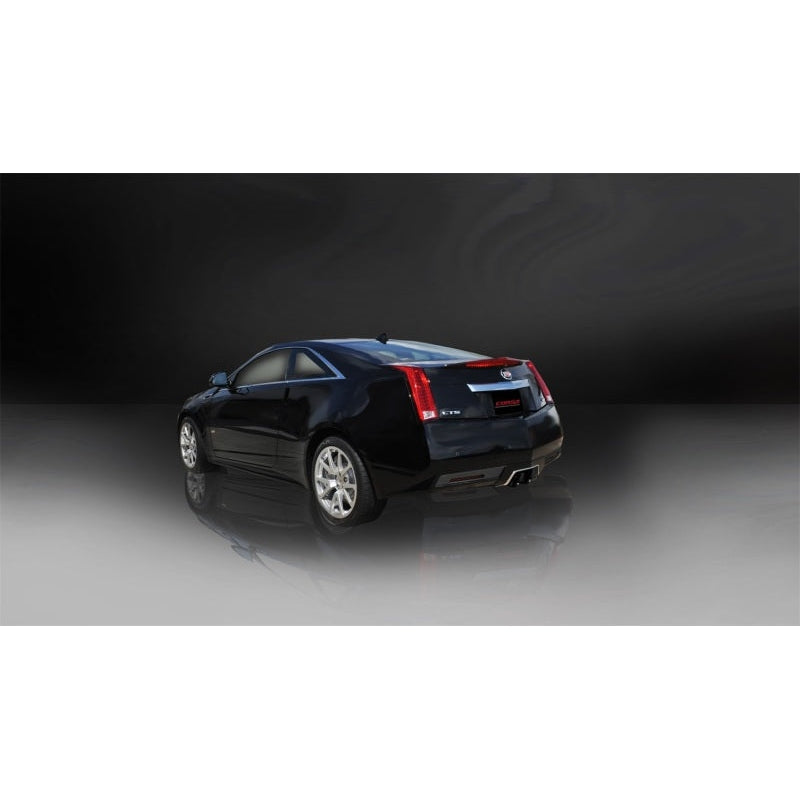 Corsa 11-13 Cadillac CTS Coupe V 6.2L V8 Black Sport Axle-Back Exhaust - T1 Motorsports