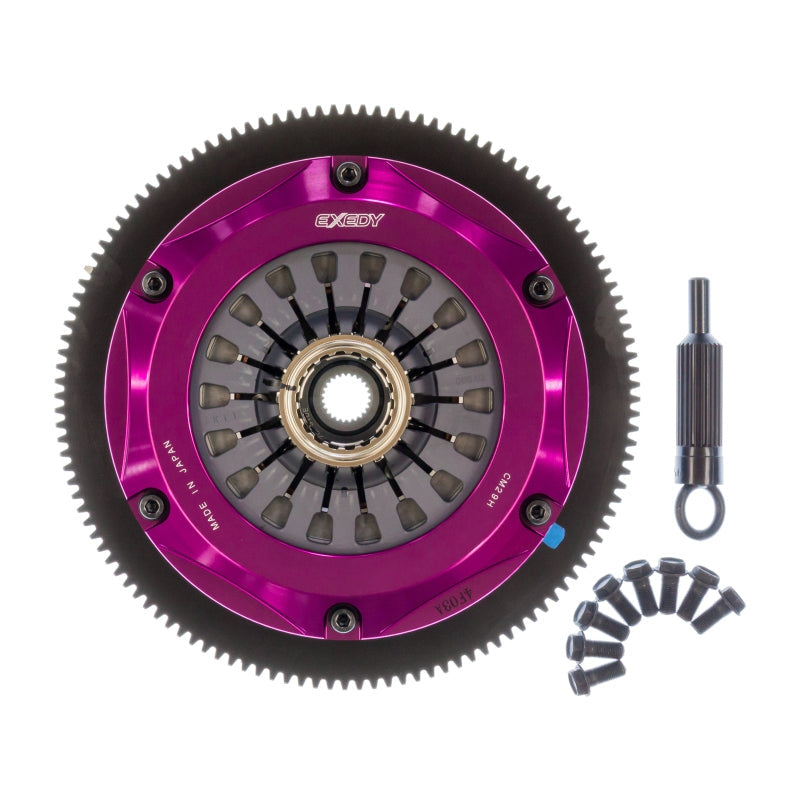 Exedy 2004-2014 Subaru Impreza WRX STI H4 Hyper Twin Cerametallic Clutch Sprung Center Disc Pull - T1 Motorsports