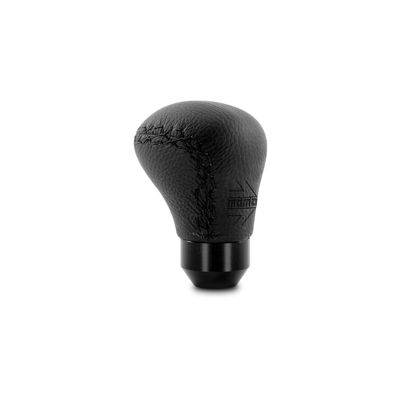 Momo Anatomico Shift Knob - Black Leather, Black Stitching