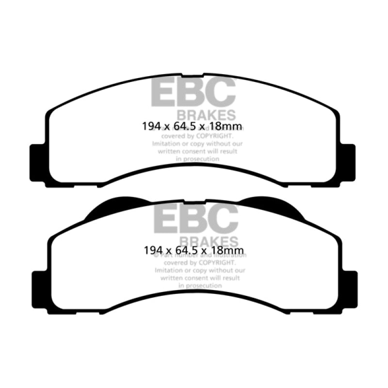 EBC 15+ Ford Expedition 3.5 Twin Turbo 2WD Extra Duty Front Brake Pads - T1 Motorsports