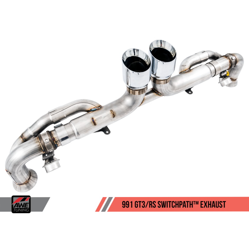 AWE Tuning Porsche 991 GT3 / RS SwitchPath Exhaust - Diamond Black Tips