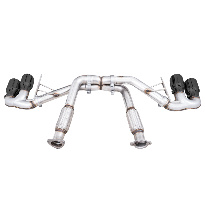 AWE Tuning 2020 Chevrolet Corvette (C8) Track Edition Exhaust - Quad Diamond Black Tips