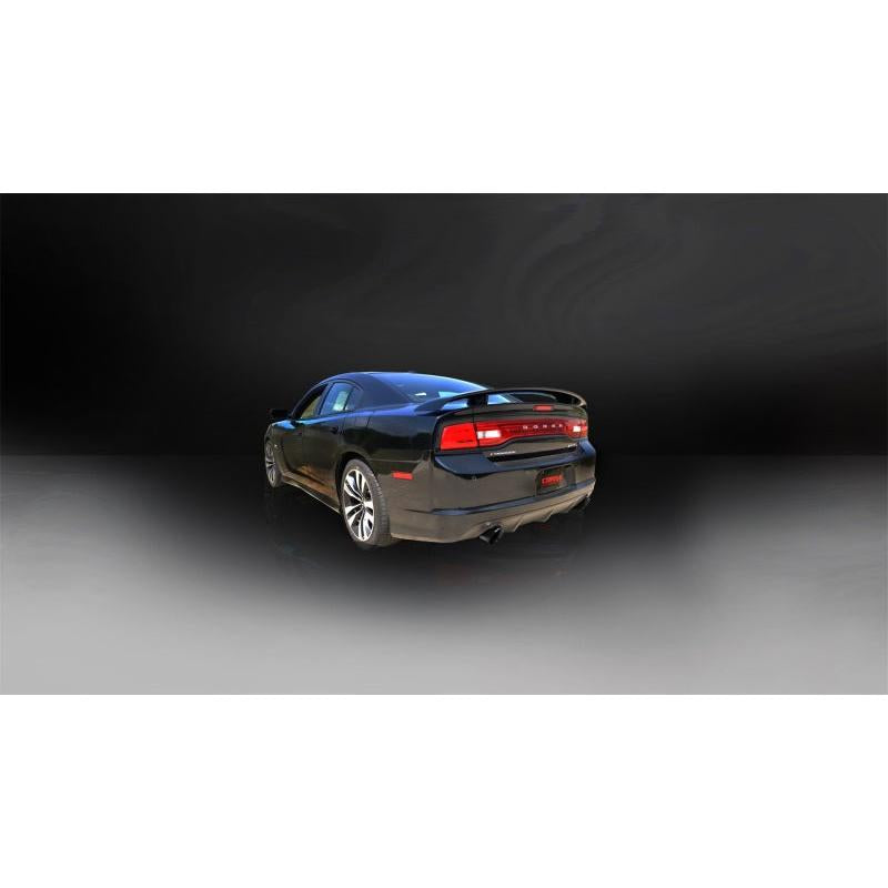 Corsa Sport Cat-Back Exhaust w/ Black Tips - 2012-2013 Dodge Charger SRT-8 6.4L V8