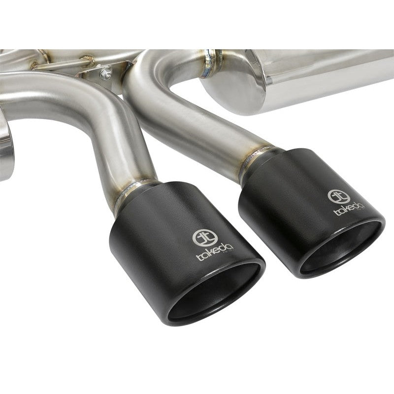 aFe Takeda 3in 304 SS Cat-Back Exhaust w/ Dual Center Black Tips 17+ Honda Civic Si (2dr) I4 1.5L