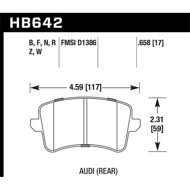 Hawk Performance 09-10 Audi A4/Quattro / 08-11 A5 Quattro / 09-11 Q5 Rear Ceramic Street Brake Pads - T1 Motorsports