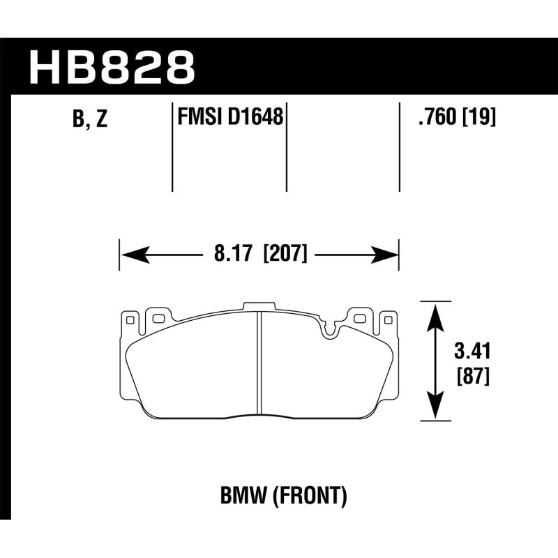 Hawk 12-17 BMW M6 / 14-17 BMW M6 Gran Coupe / 13-16 BMW M5 Performance Ceramic Front Brake Pads - T1 Motorsports
