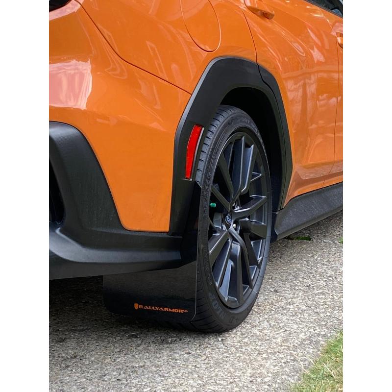 Rally Armor 2022 Subaru WRX Black UR Mud Flap w/ Orange Logo