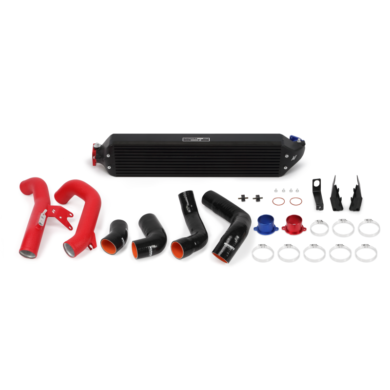 Mishimoto 2016+ Honda Civic 1.5T / 2017+ Honda Civic Si Black Intercooler Kit w/Red Pipes - T1 Motorsports