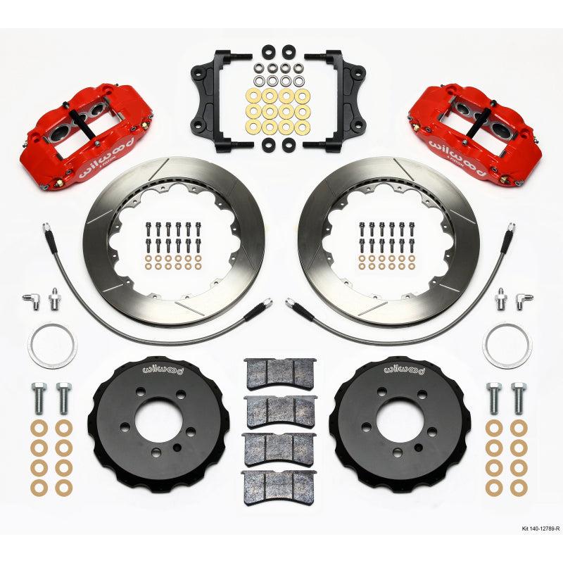 Wilwood Narrow Superlite 6R Front Hat Kit 12.88in Red 06-12 Volkswagen GTI w/ Lines - T1 Motorsports
