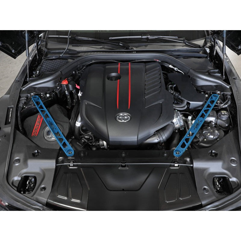 aFe CONTROL 304 Stainless Steel Front Suspension Strut Brace Blue - Toyota GR Supra (A90) 20-21