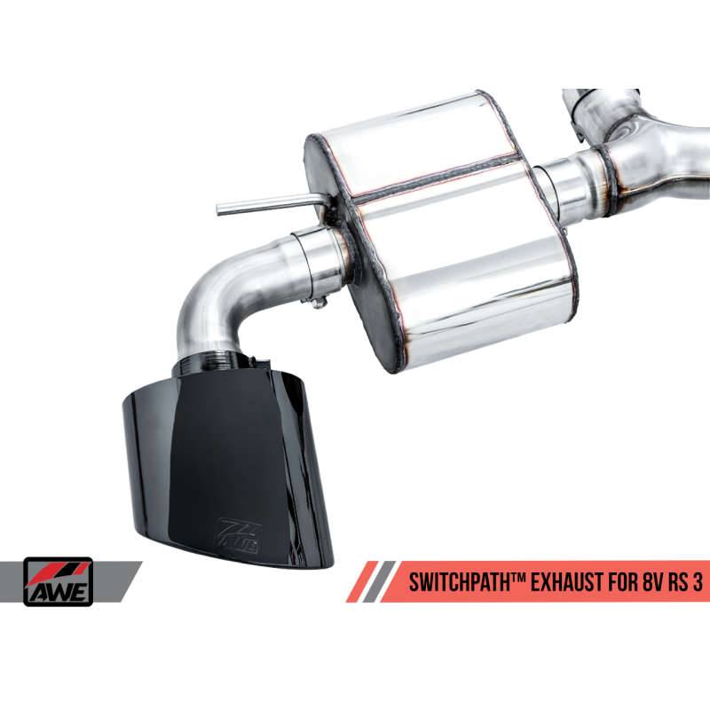 AWE Tuning 17-19 Audi RS3 8V SwitchPath Exhaust w/Diamond Black RS-Style Tips - T1 Motorsports