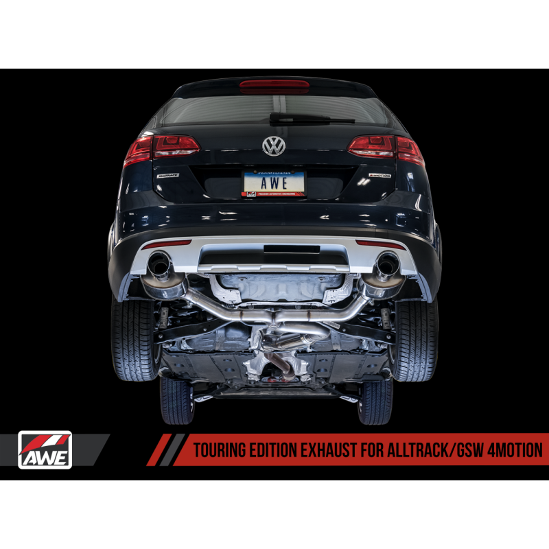 AWE Tuning VW MK7 Golf Alltrack/Sportwagen 4Motion Touring Edition Exhaust - Diamond Black Tips