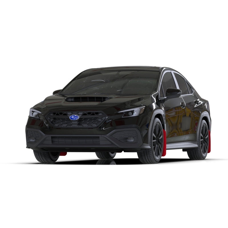 Rally Armor 2022 Subaru WRX Red UR Mud Flap w/ White Logo