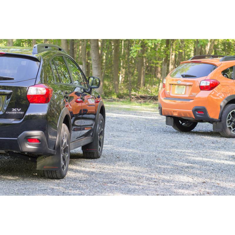 Rally Armor 13-17 Subaru Crosstrek XV Black UR Mud Flap w/ Red Logo