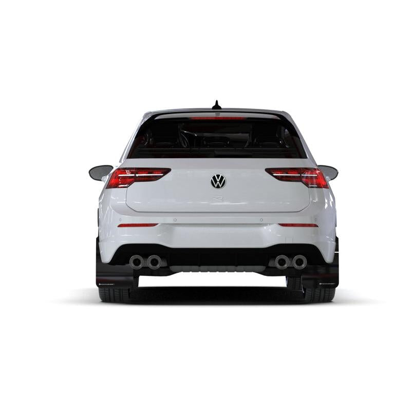 Rally Armor 2022 MK8 Volkswagen Golf GTI/R Red UR Mud Flap w/ White Logo