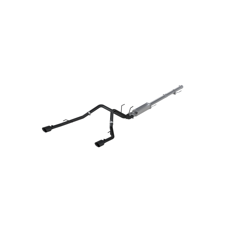 MBRP 09-14 Dodge Ram 1500 5.7L Cat-Back Dual Split Rear (Through Stock Bumper) AL - Black - T1 Motorsports