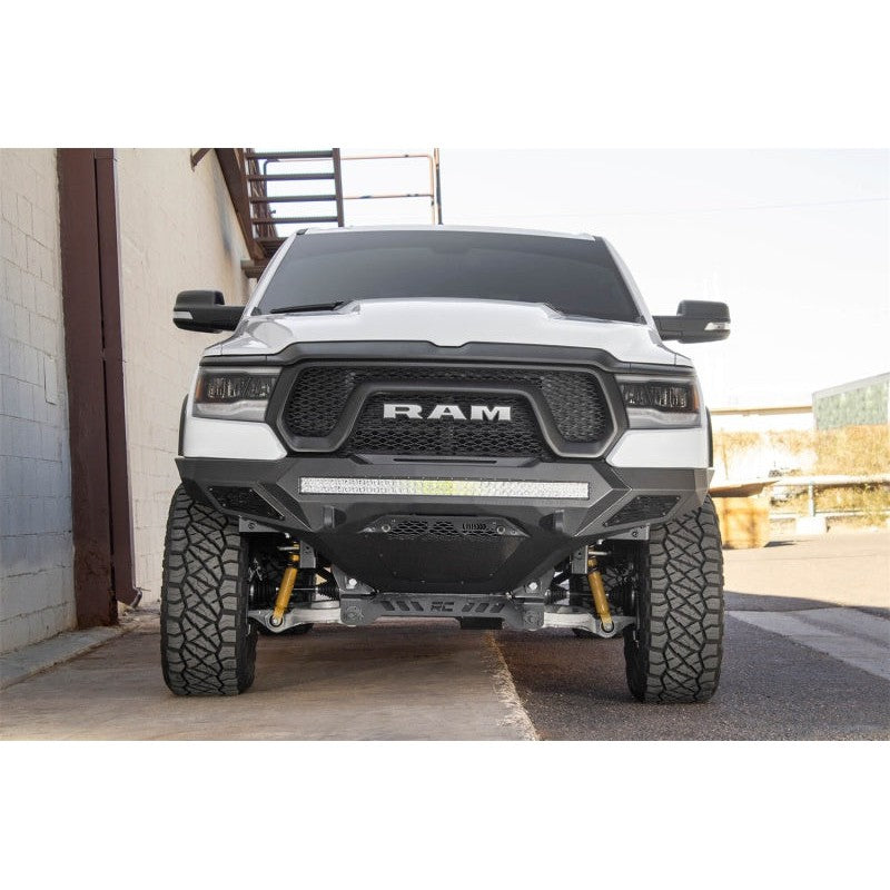 Addictive Desert Designs 2019 Ram Rebel 1500 Stealth Fighter Fr Bumper w/Parking Sensor Cutouts