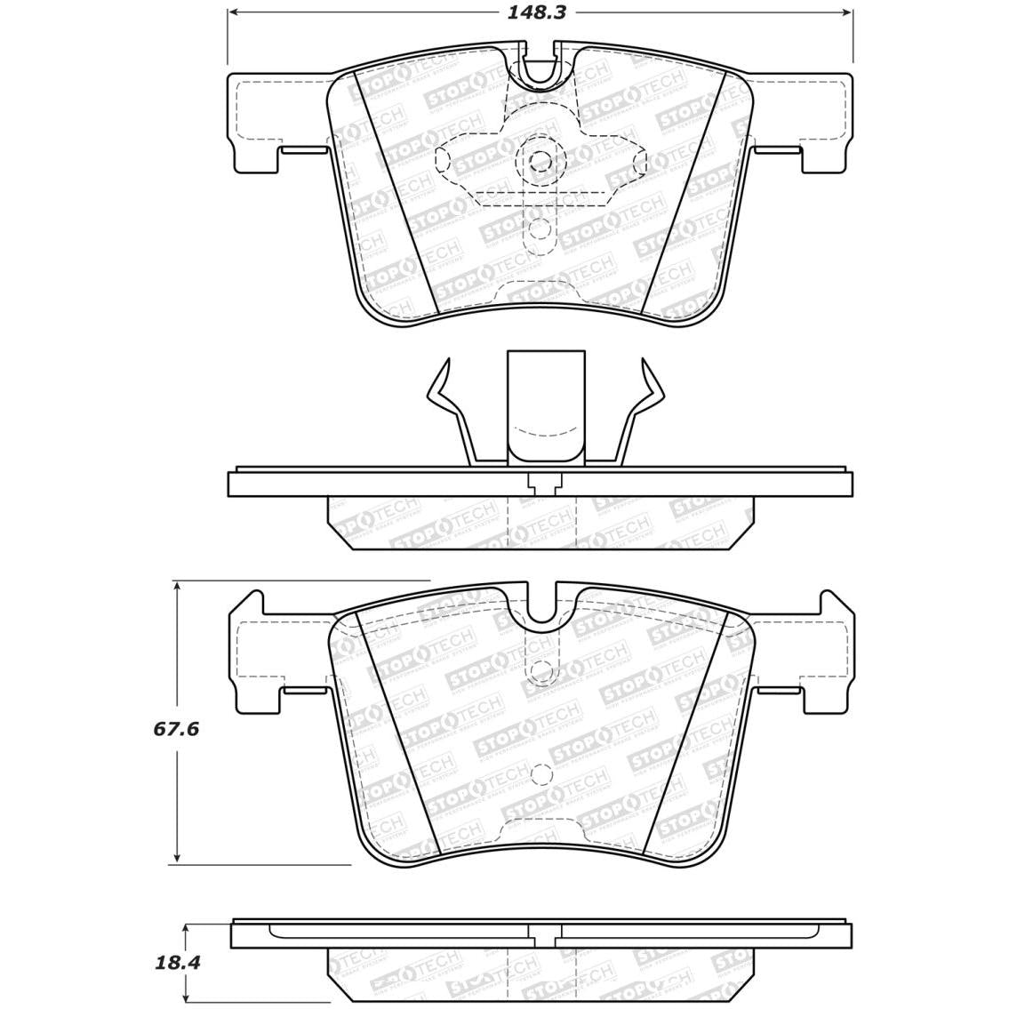 StopTech Performance 13-15 BMW 320i Front Brake Pads