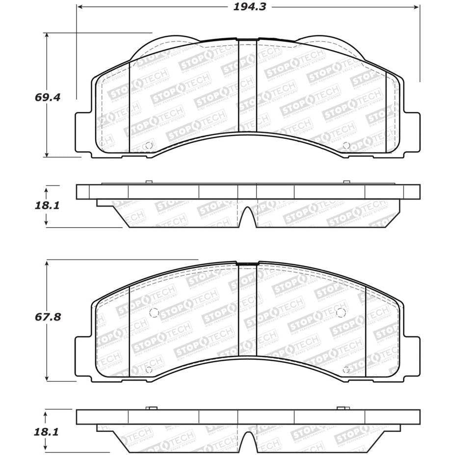 StopTech Performance 10-14 Ford F-150 Front Brake Pads