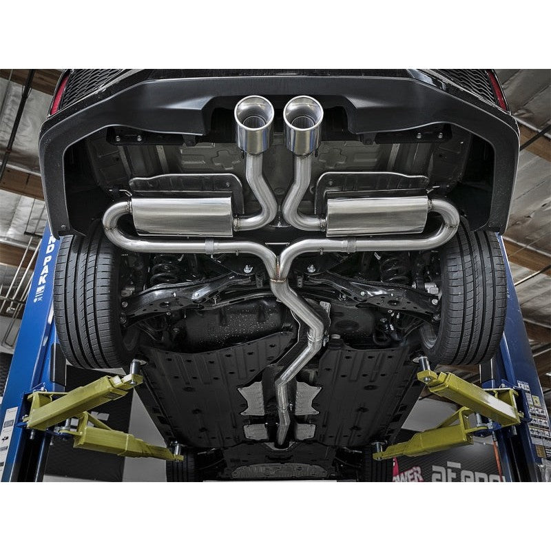aFe Takeda 3in 304 SS Cat-Back Exhaust System w/Polished Tips 2017+ Honda Civic Si (4dr) I4 1.5L (t)