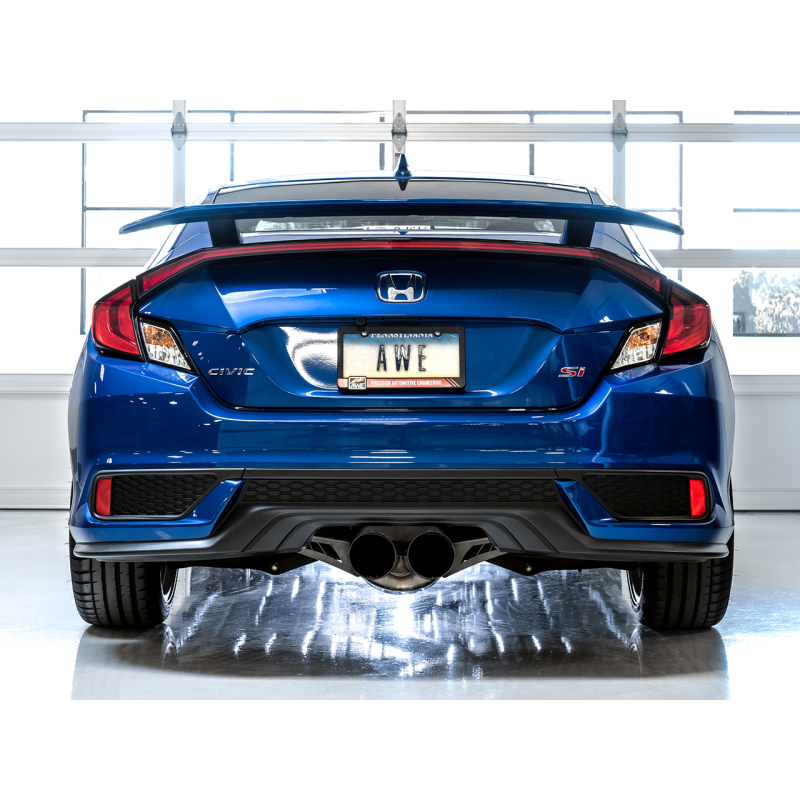 AWE Tuning 2016+ Honda Civic Si Touring Edition Exhaust w/Front Pipe & Dual Diamond Black Tips