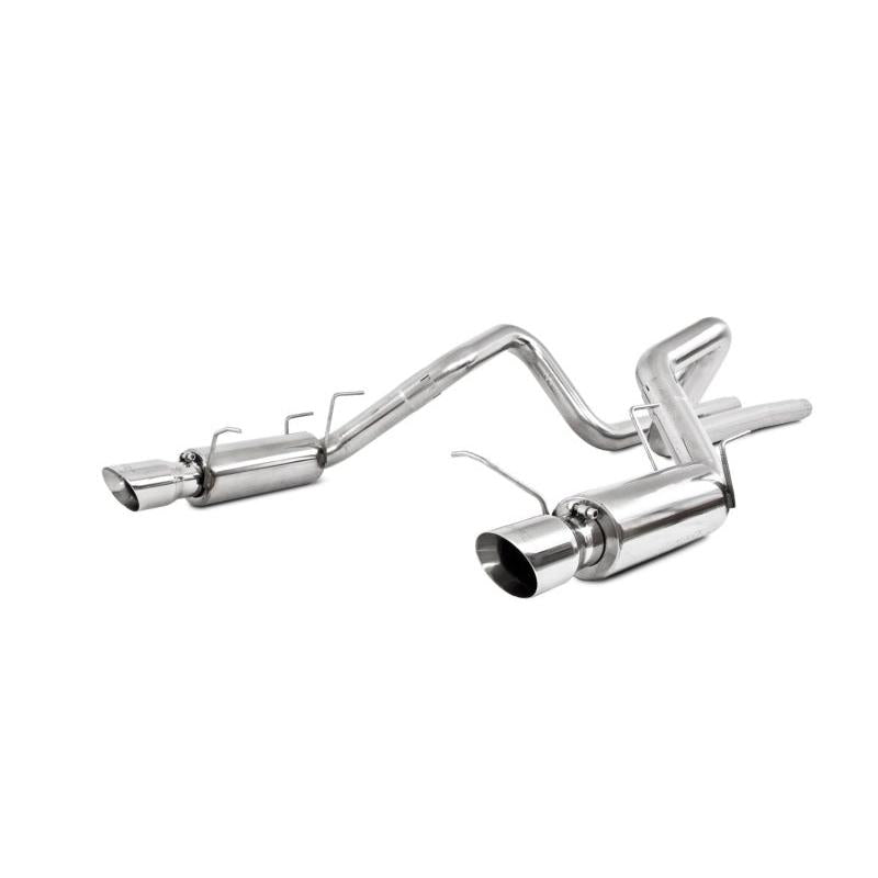 MBRP 11-14 Ford Mustang GT 5.0L Dual Split Rear Race Version T409 3in Cat Back Exhaust System - T1 Motorsports